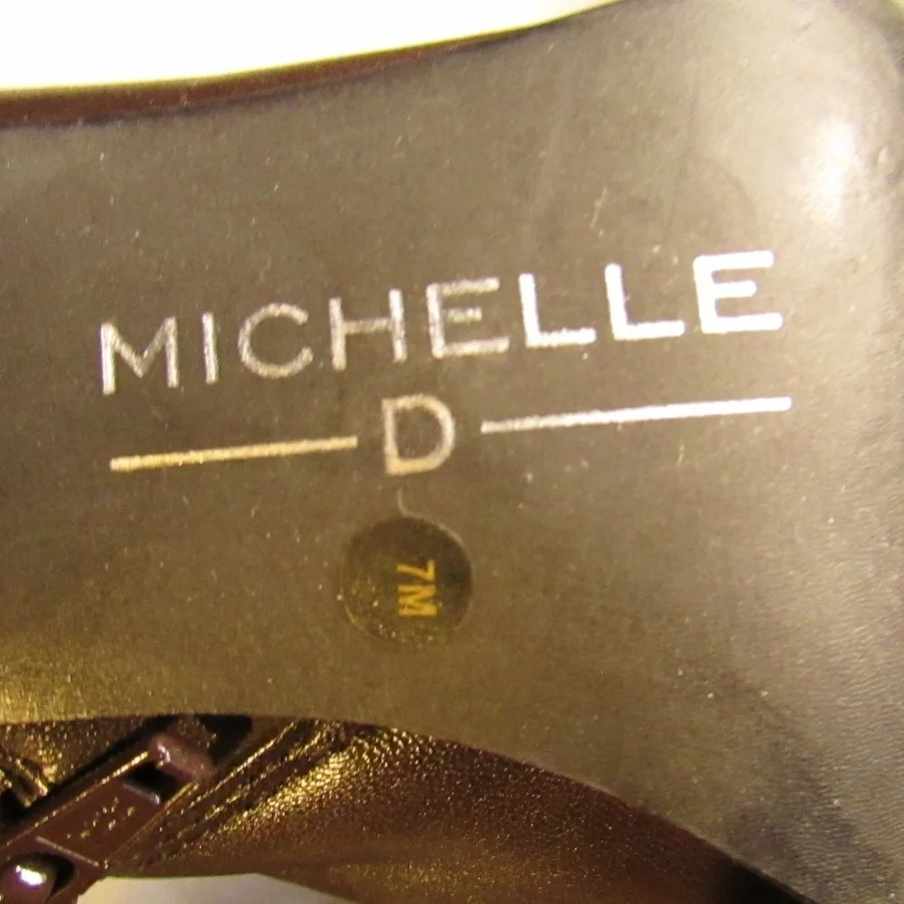 Michelle D brown heeled ankle boots